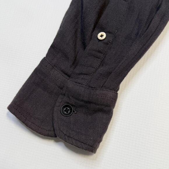 rag & bone Shirt Mens Medium Black Long Sleeve Button Front 100% Cotton Casual - Picture 7 of 12